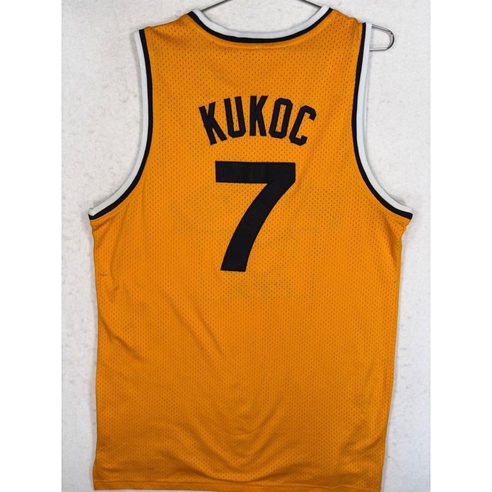 Toni Kukoc Jugoplastika Split POP 84 Basketball Jersey Yellow Mesh Size XL